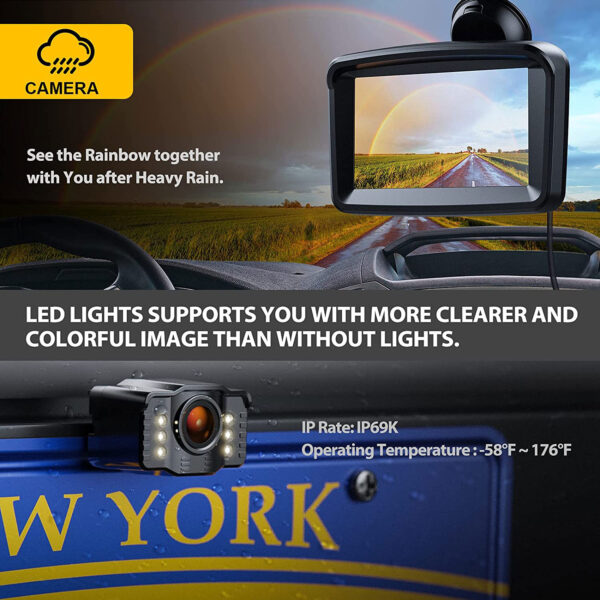 5 Monitor with 1080P Backup Camera for Truck - Image 3
